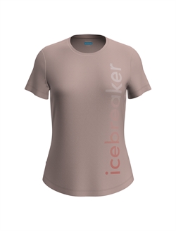 Icebreaker Women's Merino Blend 125 Cool-Lite Sphere SS Tee IB Vertical - Pink Quartz - Kortærmet uldtrøje